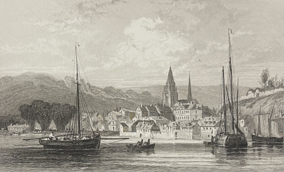 caudebec-en-caux_gravure_de_outhwait_1842_seine-maritime_normandie_france