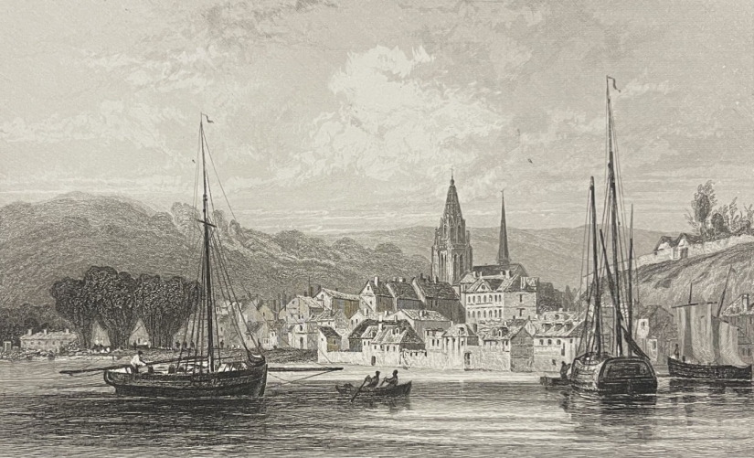 caudebec-en-caux_gravure_de_outhwait_1842_seine-maritime_normandie_france