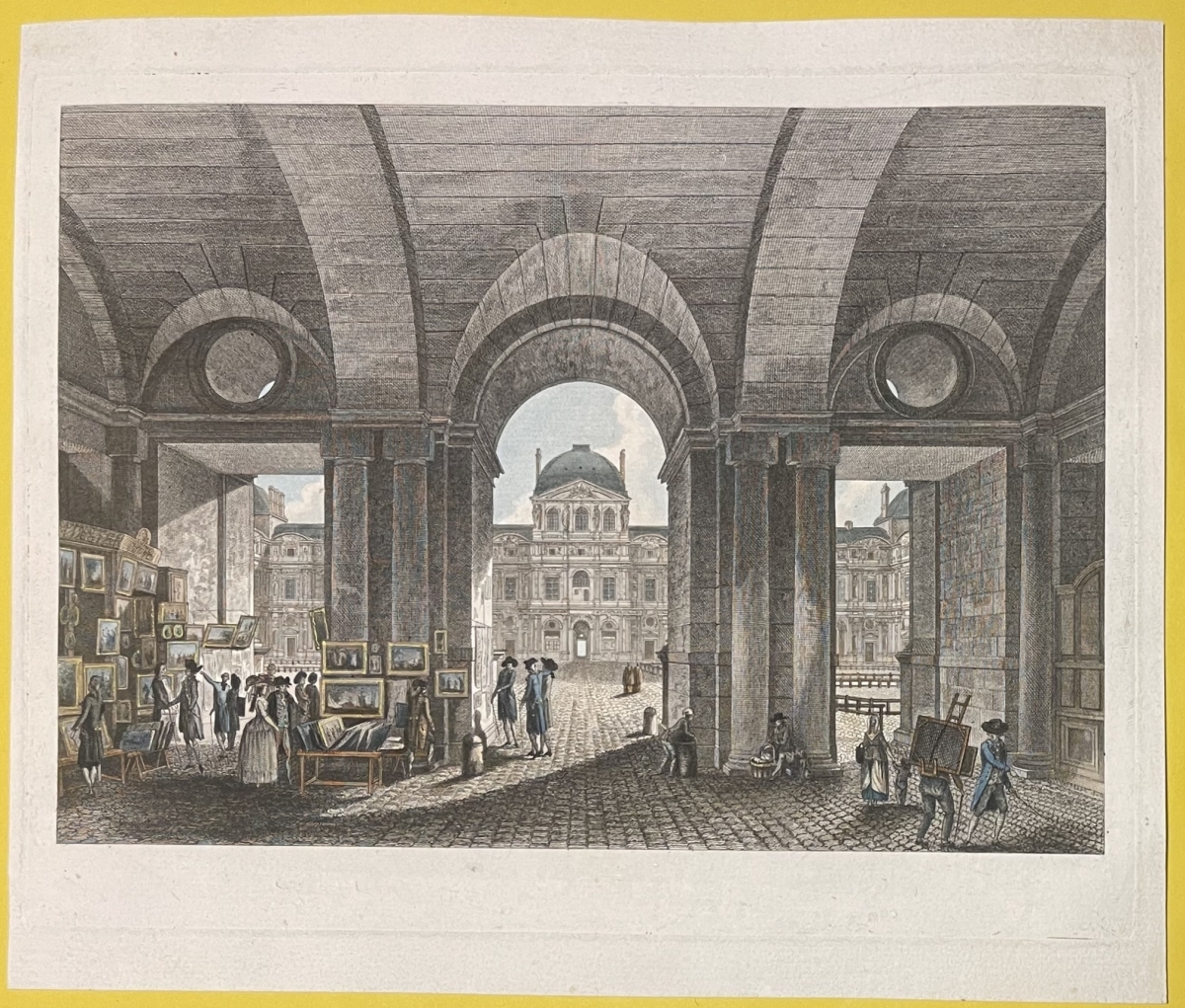 paris_le_guichet_et_la_cour_du_louvre_par_meunier_1576-1808_vente_de_peintures