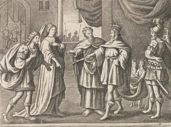 david_fait_salomon_roi_bethsabee_nathan_dapres_merian_genese_israel_rois_1777