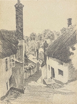 minehead_somerset_dessin_original_1910_angleterre_royaume-uni