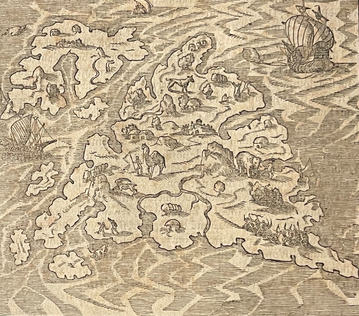 hispaniola_haiti_dominican_republic_map_1575_andre_thevet_woodcut_caribbean