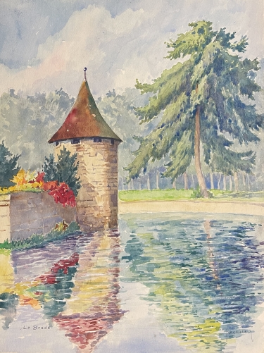 la_brede_gironde_nouvelle-aquitaine_aquarelle_vers_1935_france
