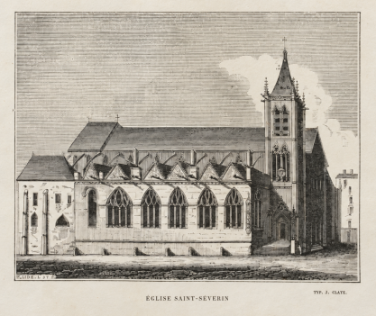 paris_eglise_saint_severin_estampe_de_1856_france
