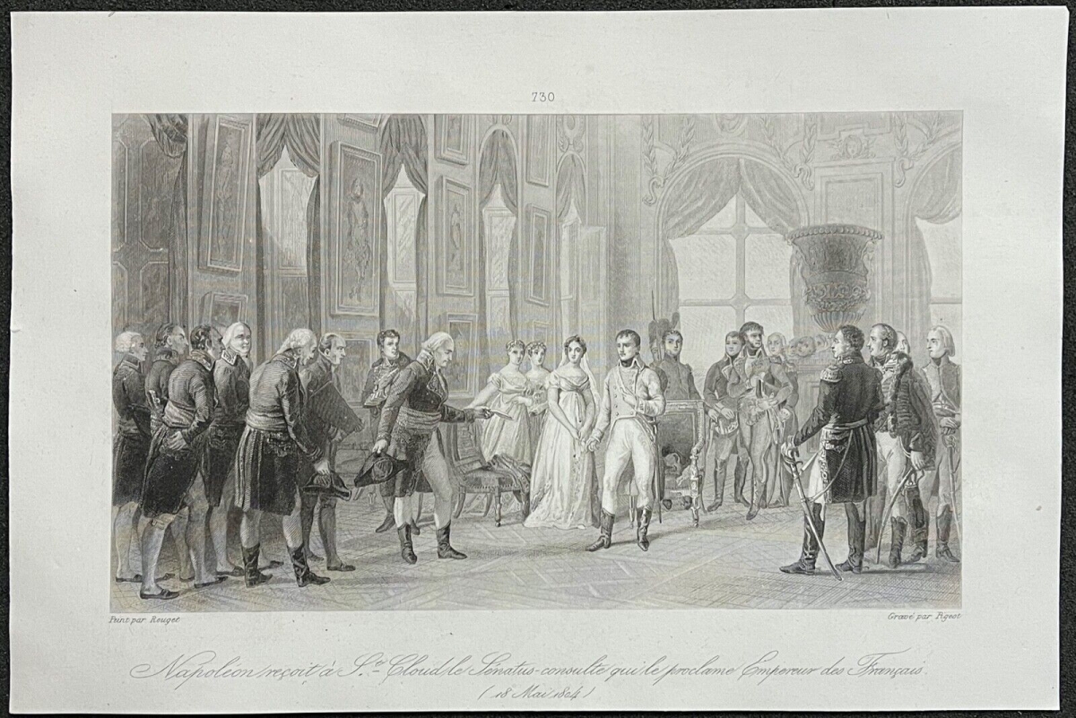 napoleon_bonaparte_proclame_empereur_a_saint-cloud_1804_france_gravure_xixe