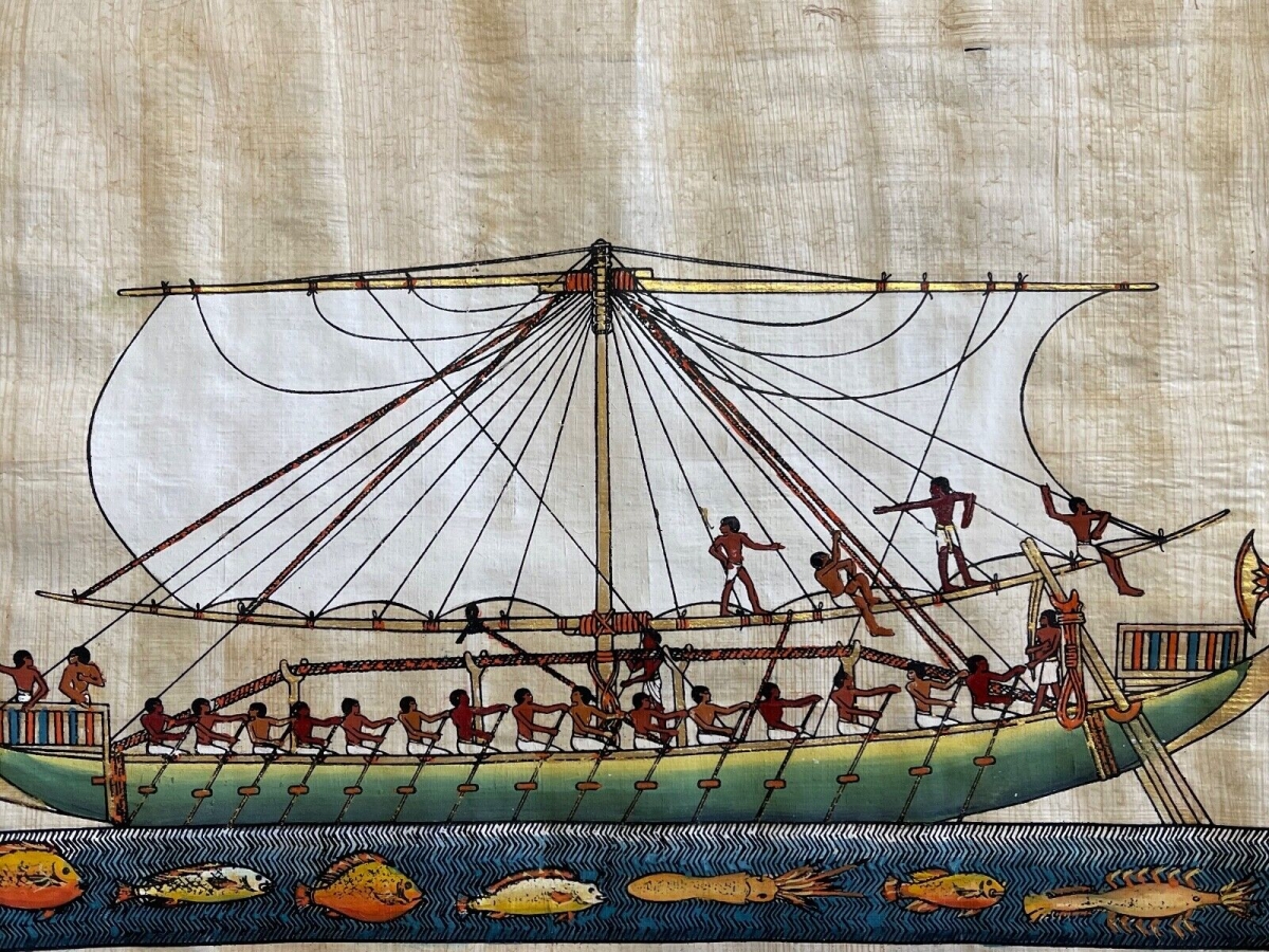 egypte_navire_egyptien_expedition_de_pount_c_1600_av_j_c_papyrus_xxe_hatshepsout