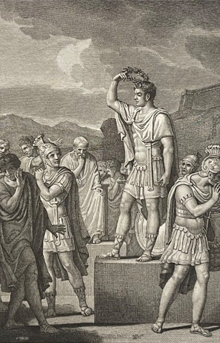 cipus_refusant_le_trone_de_rome_italie_grave_par_mariage_1820