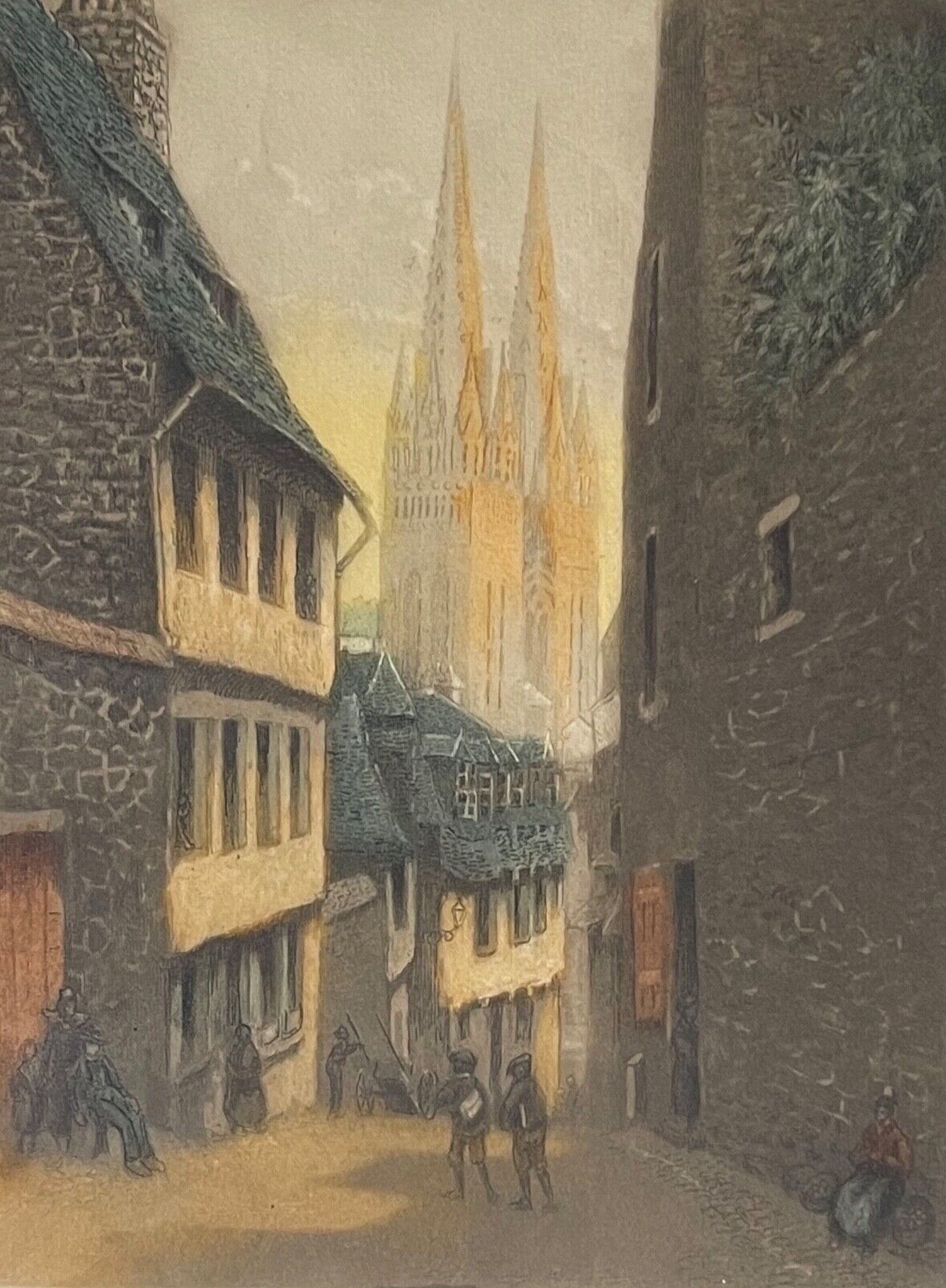 quimper_rue_du_lycee_bretagne_aquatinte_signee_gauguet_vers_1910_france