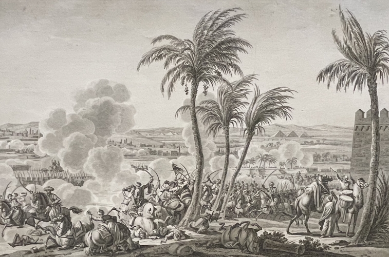 egypte_bataille_des_pyramides_1798_napoleon_bonaparte_dapres_swebach_1850