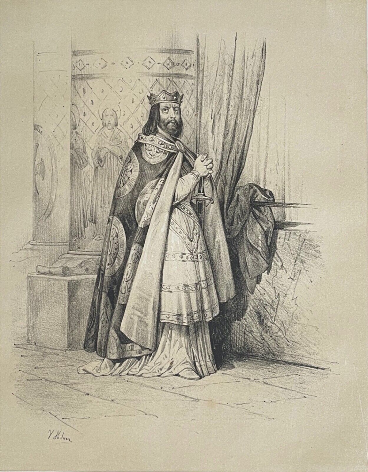dagobert_ier_roi_des_francs_merovingien_602-639_lithographie_c_1850_france