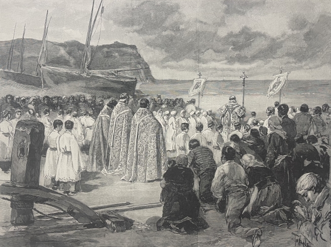 etretat_la_benediction_de_la_mer_tofani_gravure_c_1860_seine-maritime_france