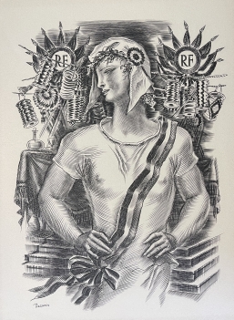 la_republique_gravure_au_burin_d_albert_decaris_1901-1988_vers_1949_france
