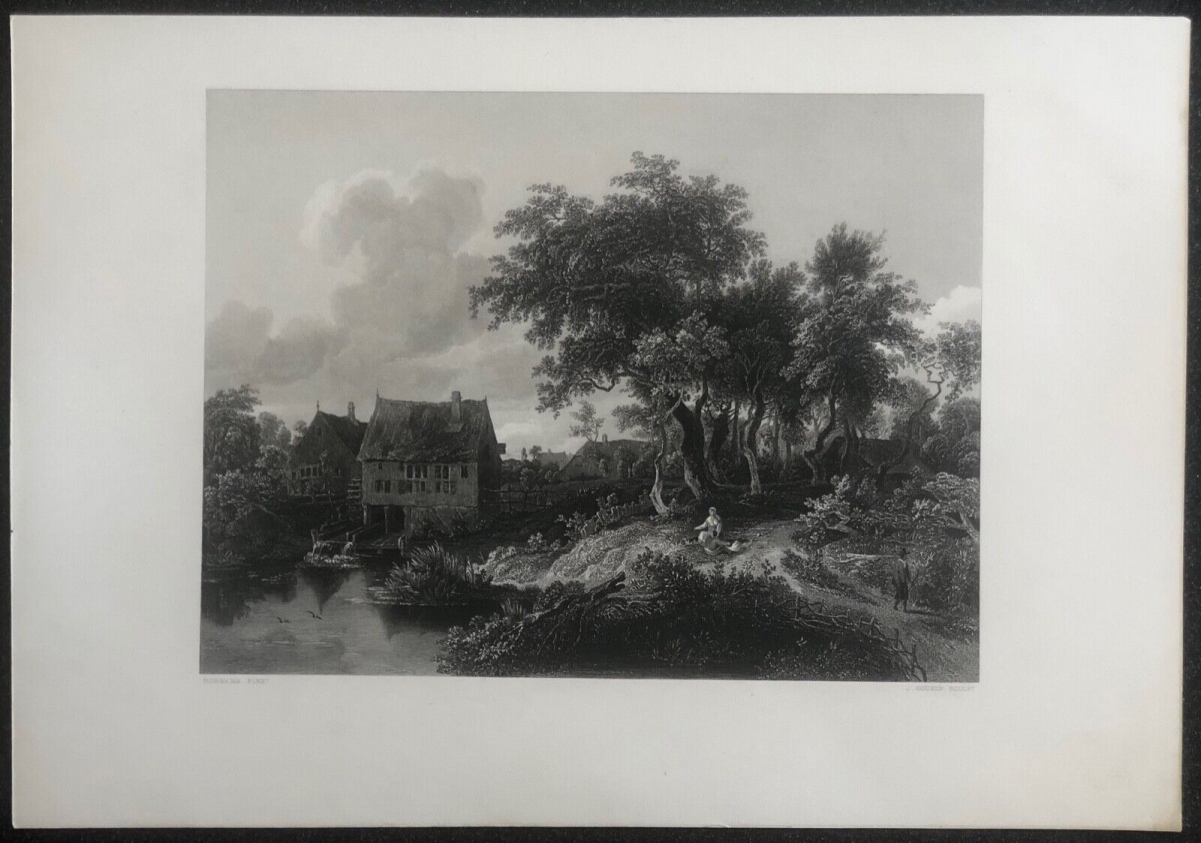 meindert_hobbema_1638-1709_le_vieux_moulin_grave_par_cousin_en_1863