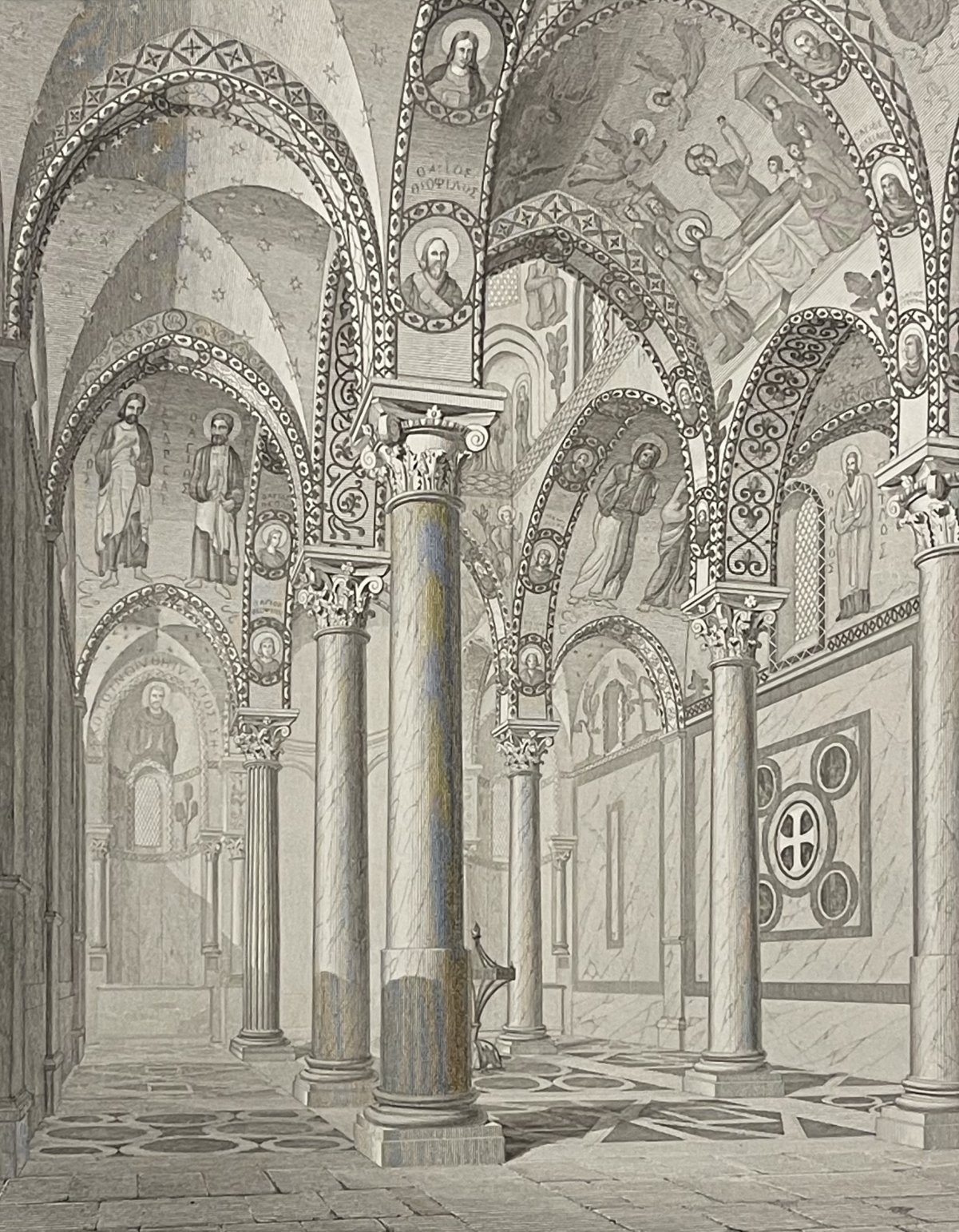 palerme_eglise_della_martorana_de_palerme_gravure_de_1853_italie