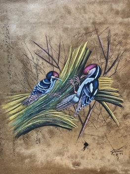 miniature_qajar_ou_indienne_xxeme_india_oiseaux