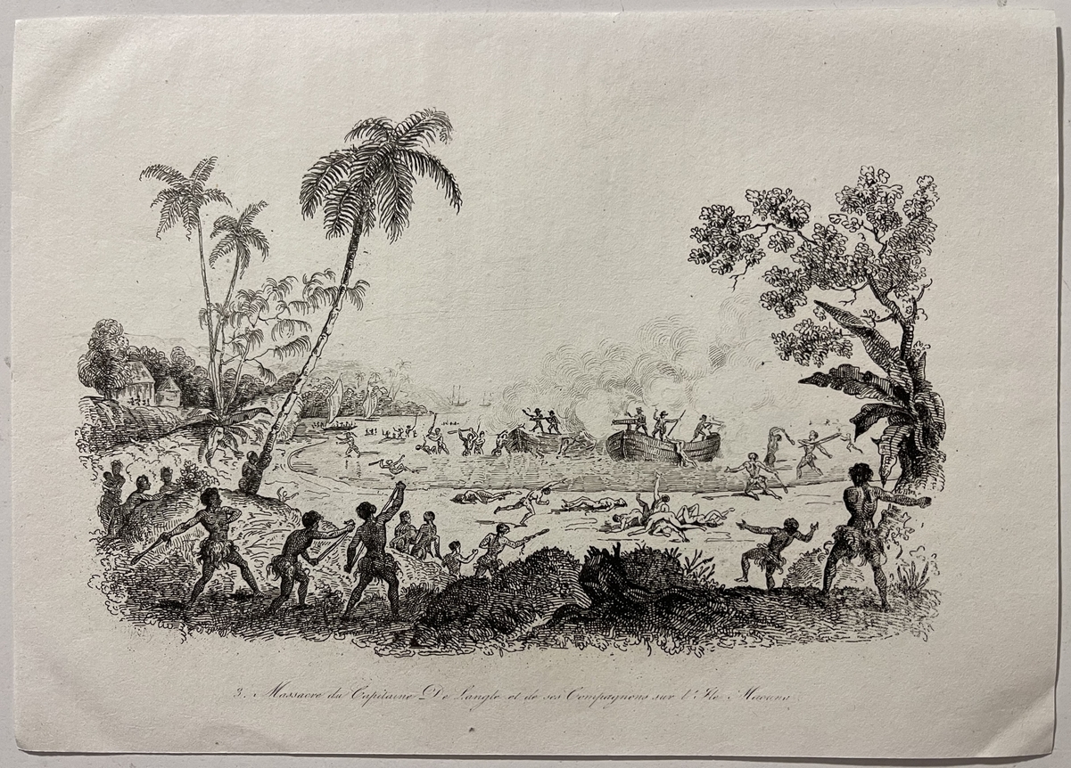 tutuila_maouna_c1836_captain_de_langle_massacre_antique_print_american_samoa