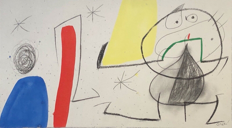joan_miro_femme_oiseau_etoiles_chromolithographie_1987