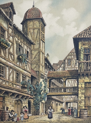strasbourg_la_cour_du_corbeau_france_dapres_barday_1942_alsace_bas-rhin