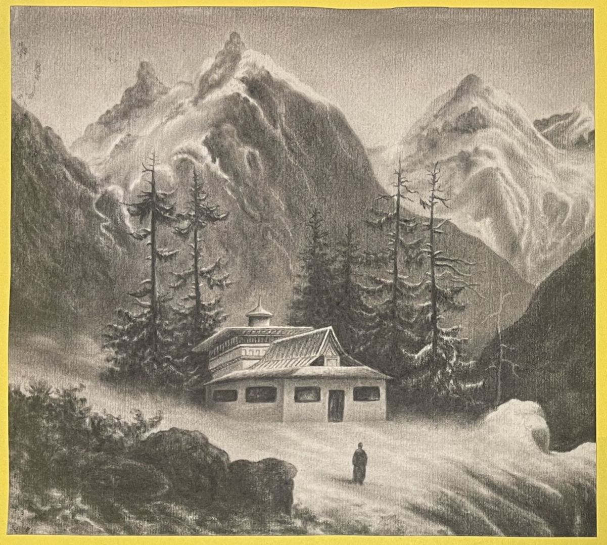 suisse_chalet_dessin_fusain_fixe_de_1874_anonyme_montagne_alpes