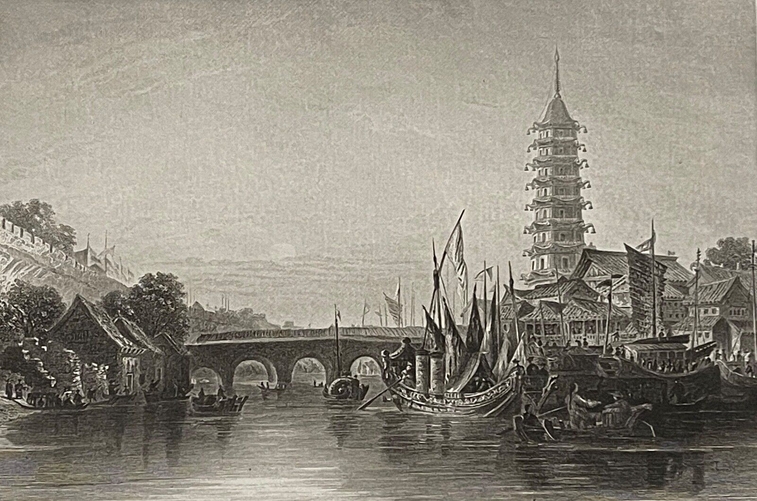 chine_nankin_pagode_de_porcelaine_de_nankin_par_schroeder_vers_1850