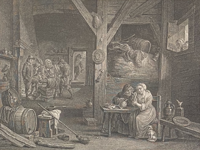 david_ii_teniers_la_fumeuse_grave_par_patas_1786_ecole_flamande_baroque