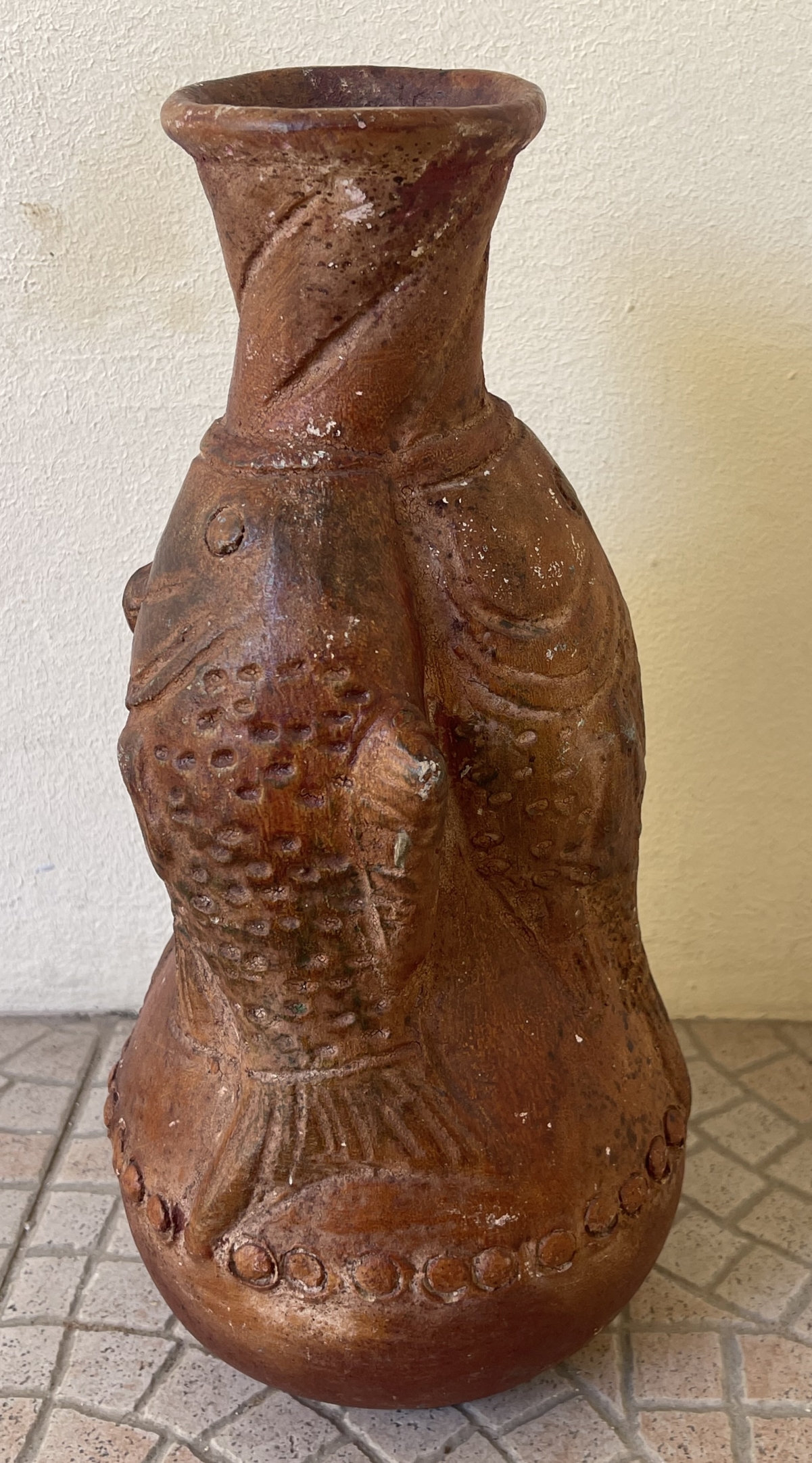 chine_gourde_aux_poissons_33,5_cm_de_haut_terre_cuite_china_copie_?