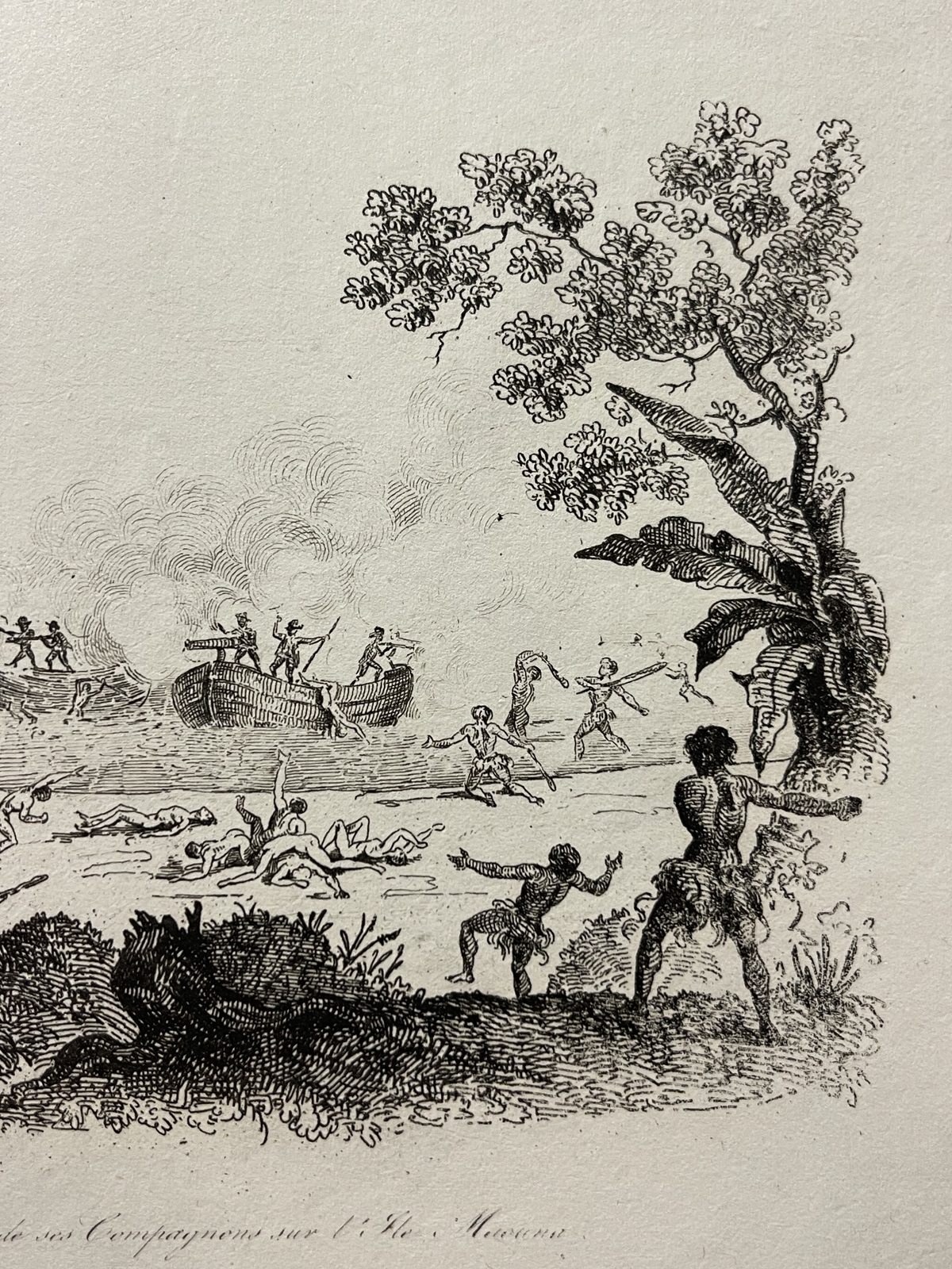tutuila_maouna_c1836_captain_de_langle_massacre_antique_print_american_samoa