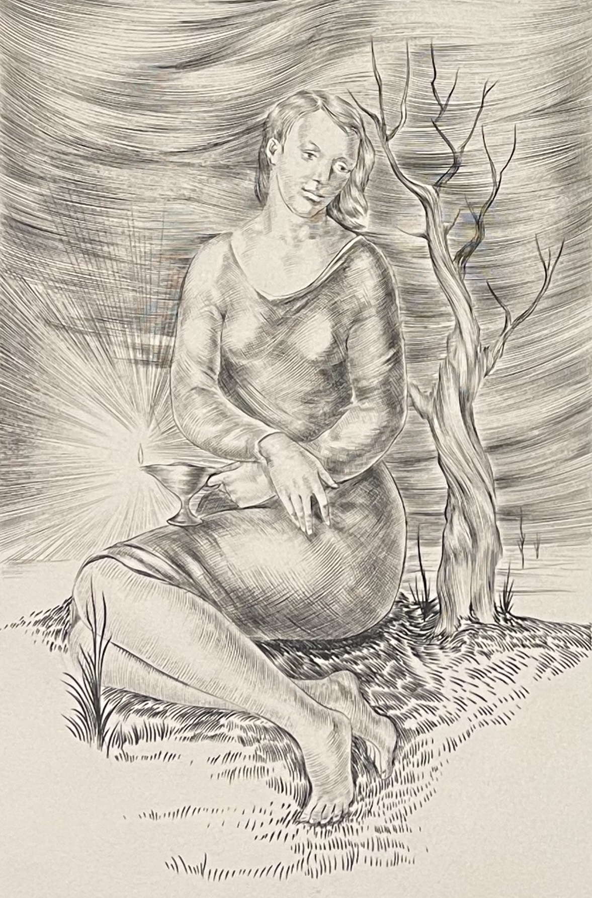 femme_a_la_lampe_a_huile_gravure_de_marc_dautry_1930-2008_vers_1968_france