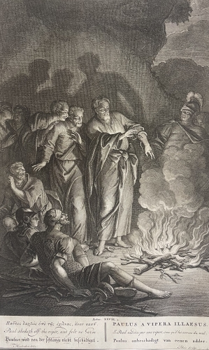 paul_mordu_par_une_vipere_gravure_au_burin_dapres_houbraken_1728_serpent