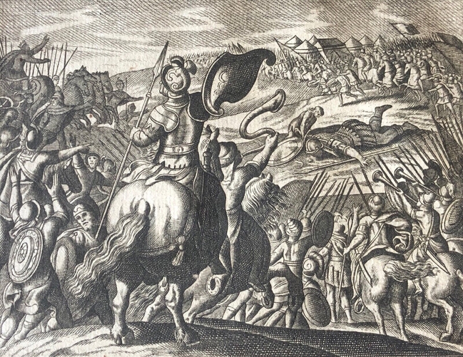 david_et_goliath_gravure_de_claude_duflos_1665-1727_tirage_de_1770_philistin