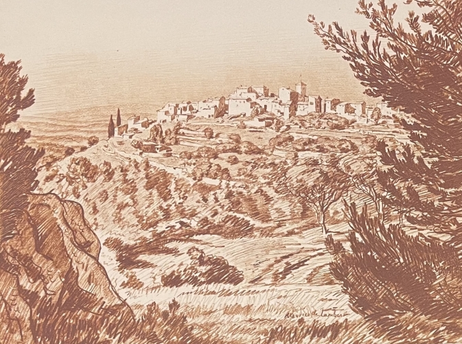 mimet_bouches-du-rhone_gravure_vers_1942_provence_france_canton_de_gardanne
