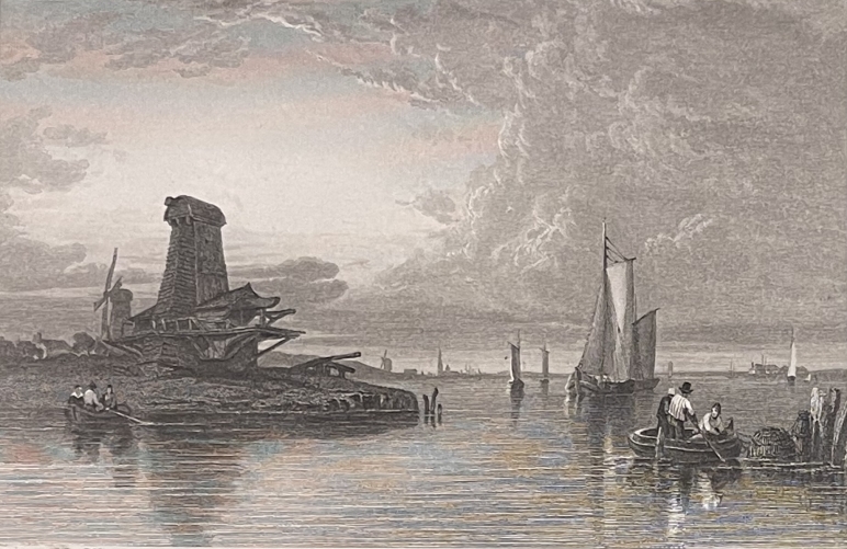 belgique_moulins_vue_de_lescaut_gravure_1832_par_stanfield_moulin_escaut_ble