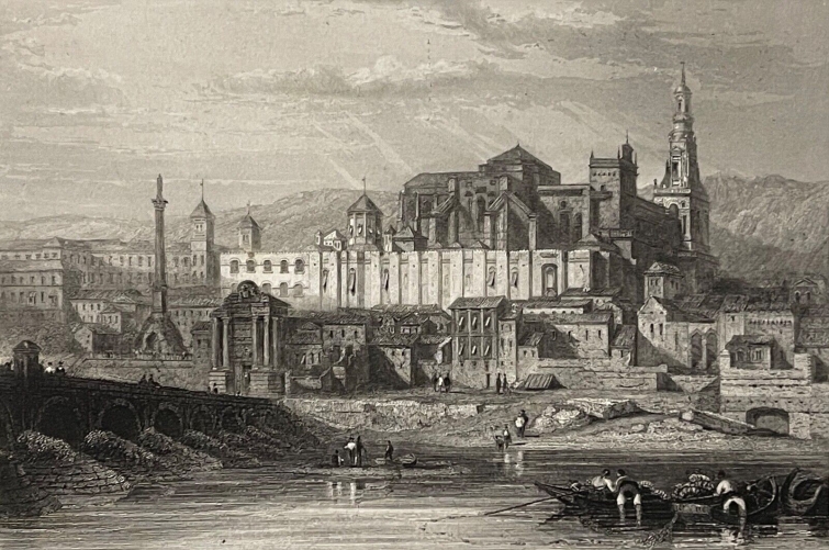 cordoue_vue_de_la_mosquee_espagne_gravure_par_lepetit_de_1843