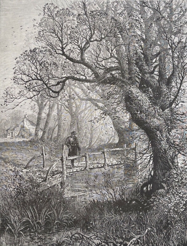 l???automne_estampe_xylographie_c_1885_arbres_pont_riviere