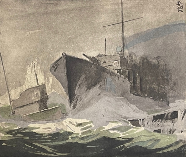 hms_ariel_en_mars_1915_coule_avec_son_etrave_le_sous-marin_allemand_u-12