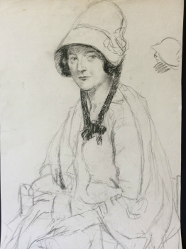 art_nouveau__fusain,_portrait_feminin_croquis_circa_1920__anonyme_