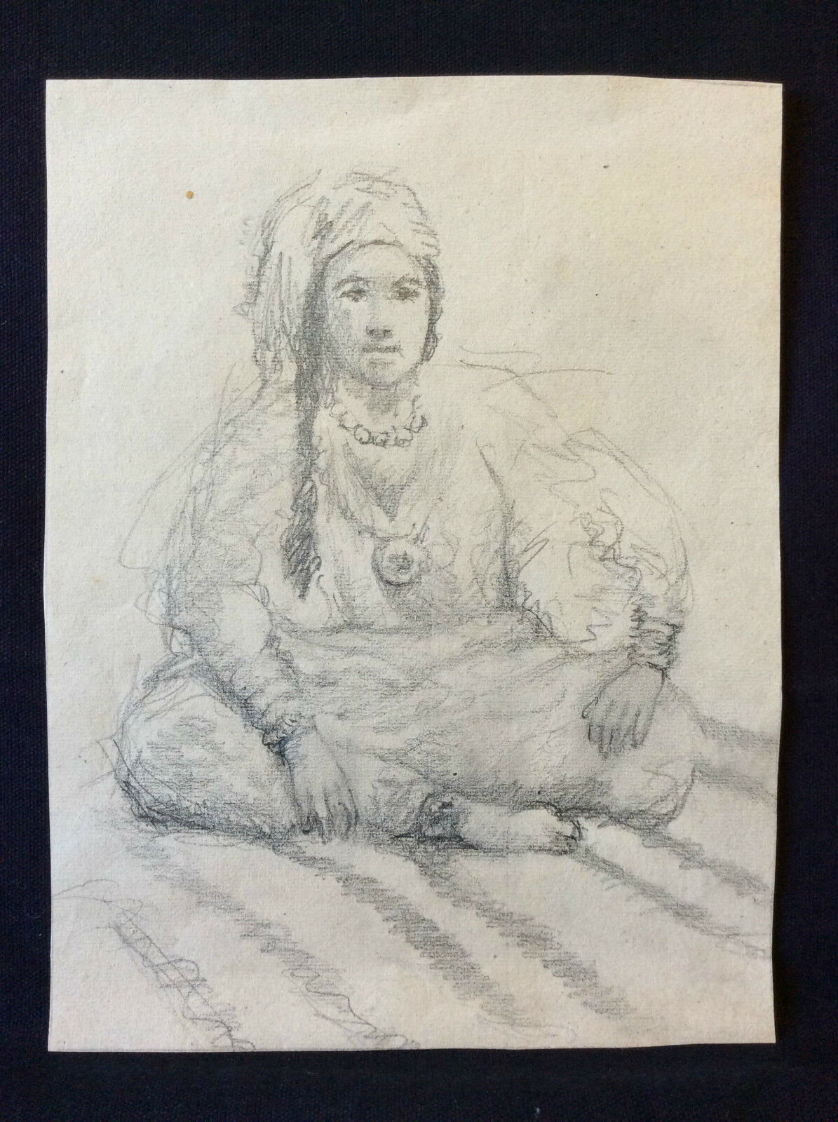 orientaliste__portrait_de_femme_berbere__maroc,_algerie__fusain_debut_xxe__anonyme_