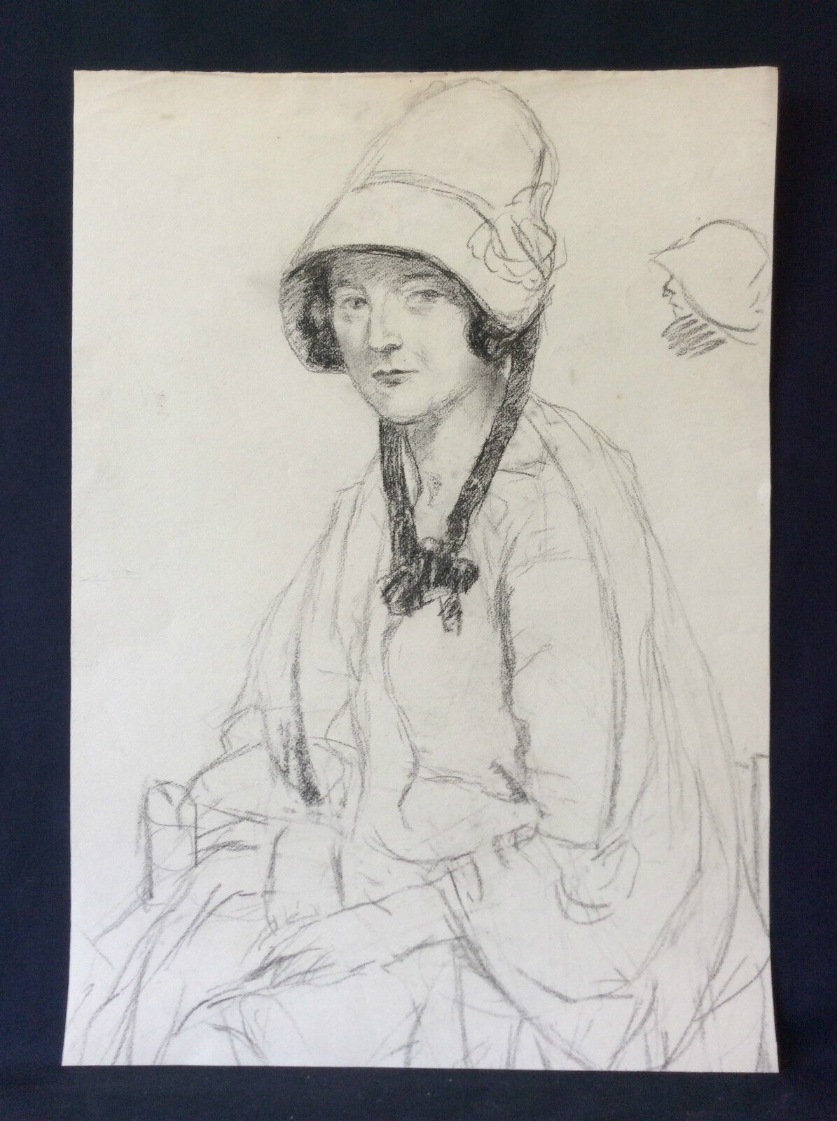 art_nouveau__fusain,_portrait_feminin_croquis_circa_1920__anonyme_