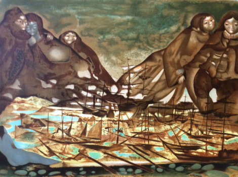 georges_brassens__lithographie_originale_en_couleur__illustration_par_pierre_cadiou_