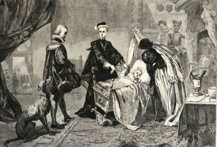 marie_stuart_1542-1587_devant_son_fils__reine_d???ecosse_et_de_france___gravure_circa_1850_