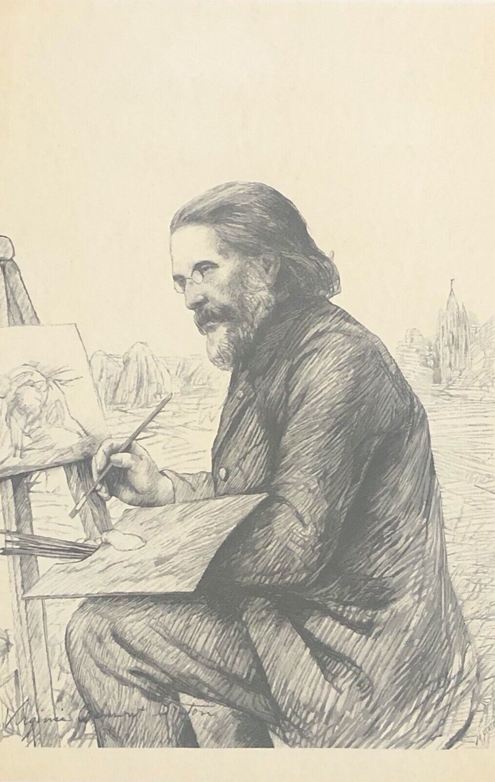 jules_breton_1827-1967__france_estampe_vers_1890__peintre_et_poete_france