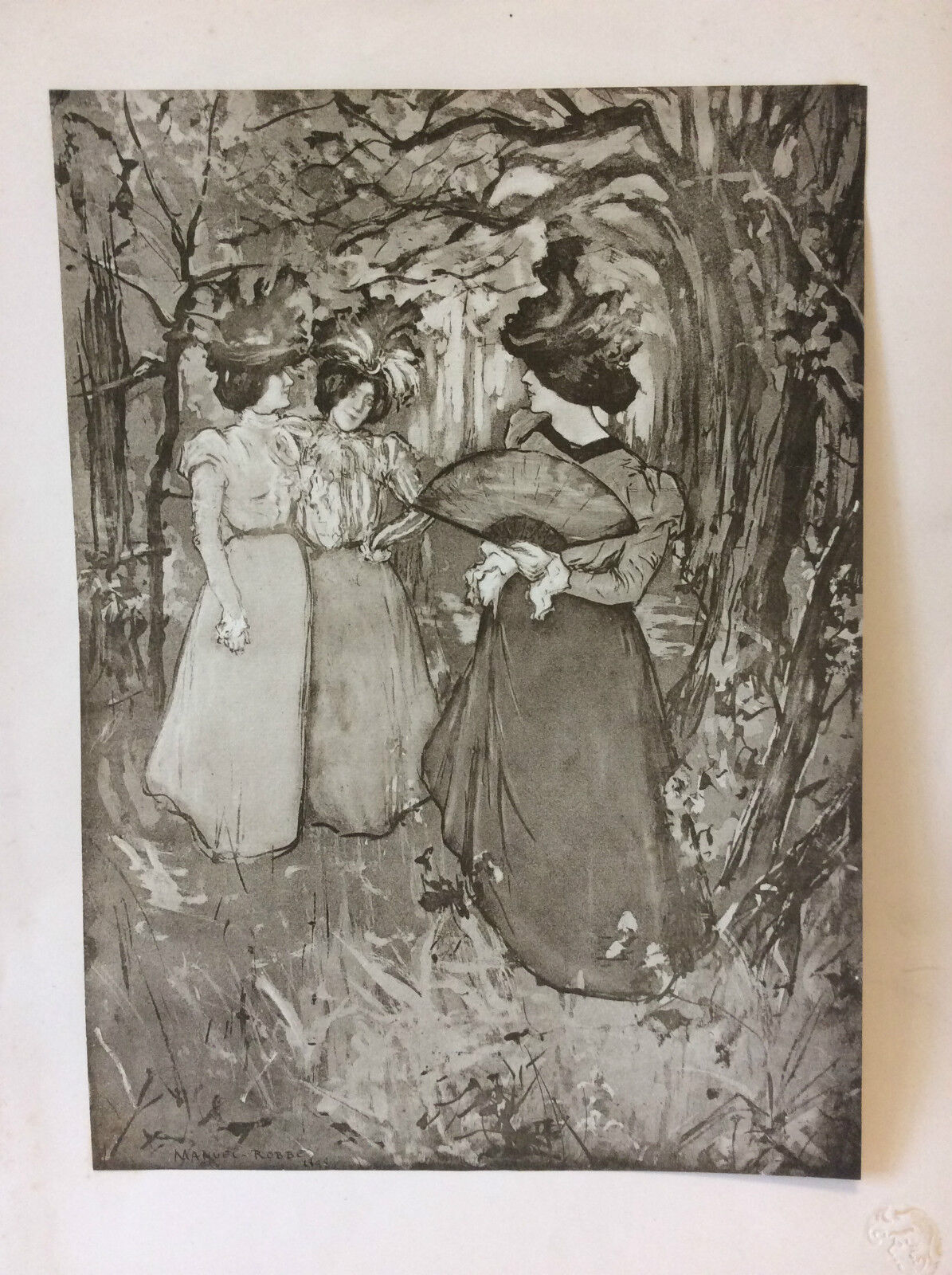 manuel_robbe__le_menuet_dautomne__lithographie_originale_1898__lestampe_moderne_