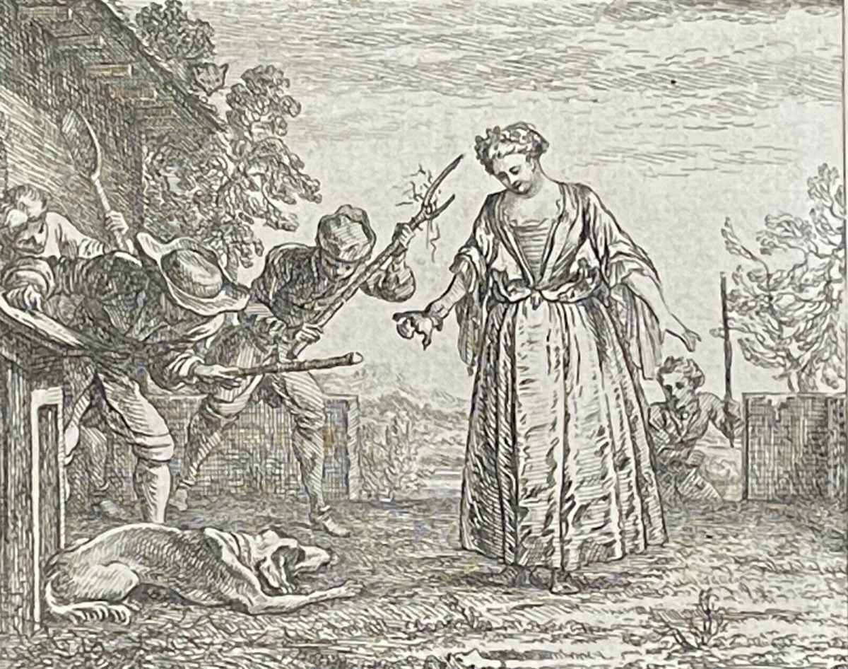 le_chien_et_le_chat_par_claude_gillot_1673-1722_gravure_de_1719_france