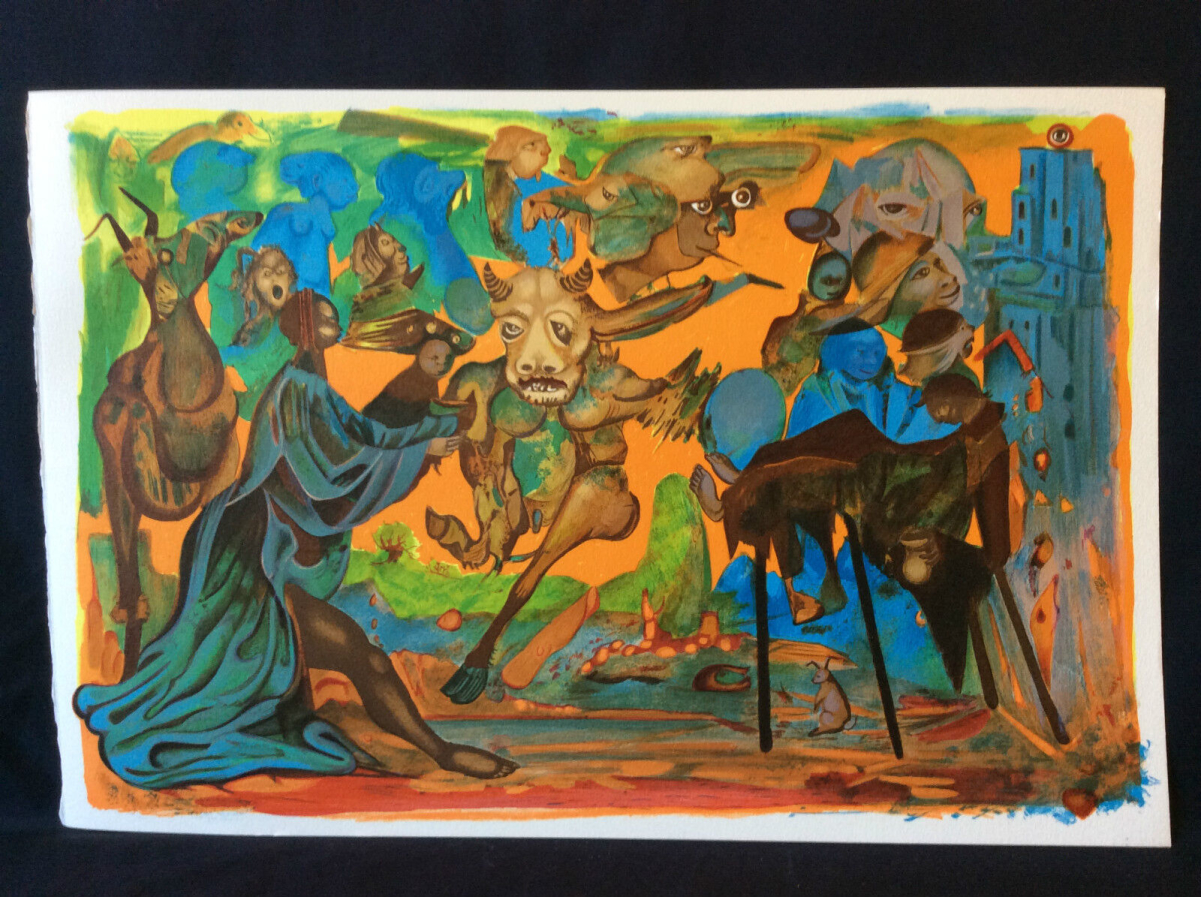 georges_brassens__lithographie_originale_en_couleur__illustration_pierre_cadiou_