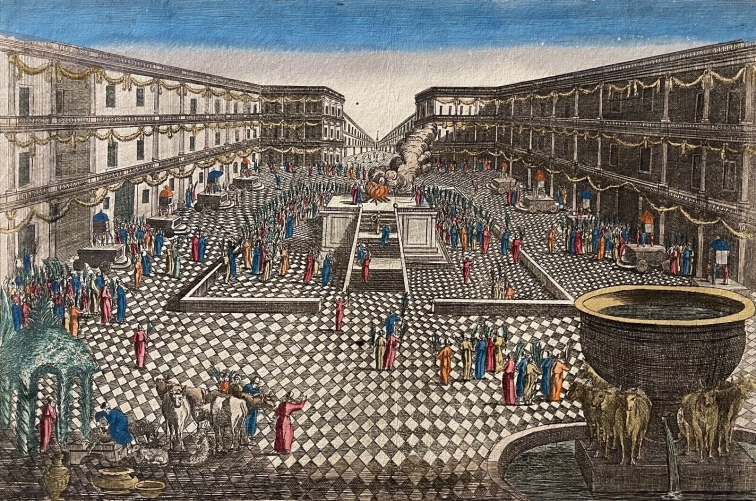 israel_jerusalem_grande_hosanna_fete_des_tabernacles_levites_gravure_vers_1725