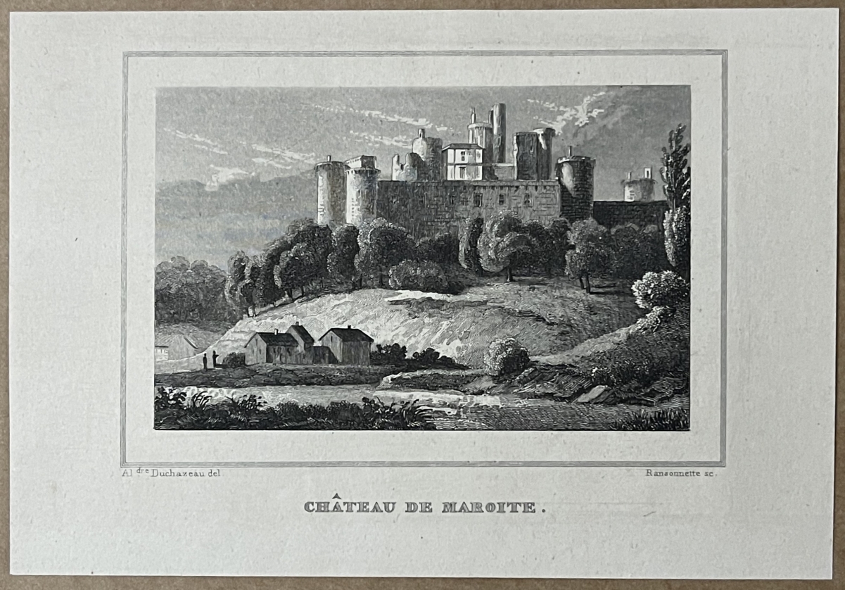 gravure_chateau_de_maroite_premiere_moitie_vers_1830_dordogne