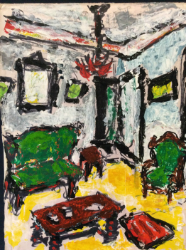 expressionnisme__huile_sur_papier_plastifie__salon_expressionniste__anonyme_