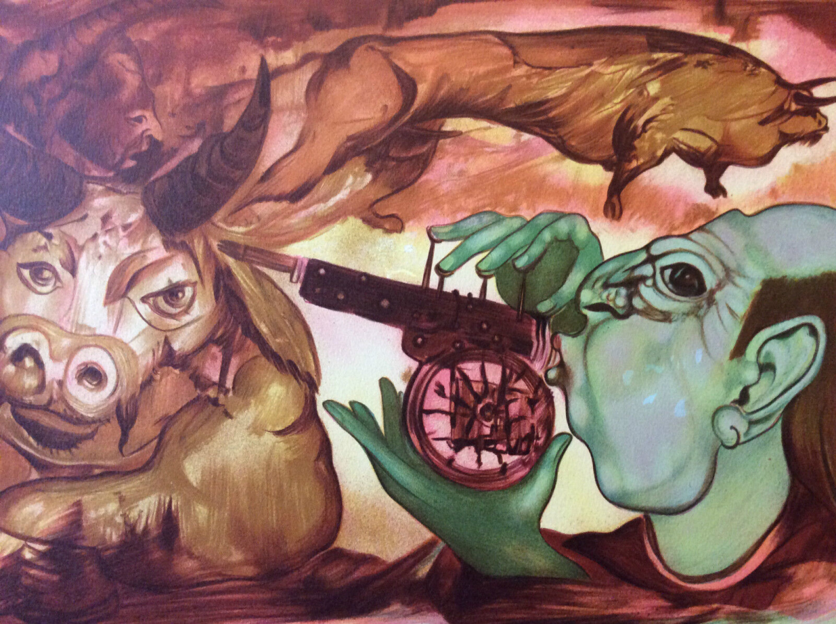 georges_brassens_lithographie_originale_couleur_illustration_par_pierre_cadiou