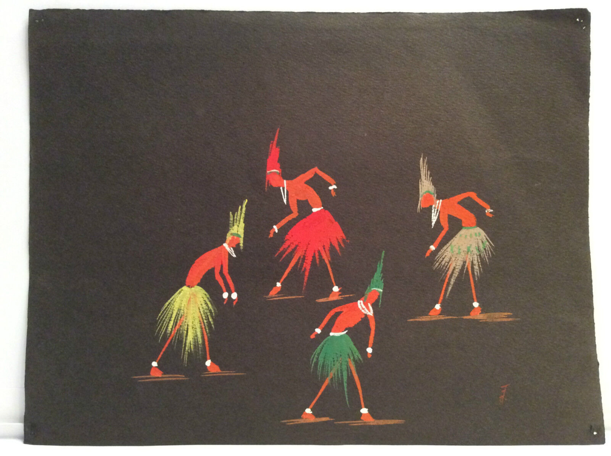 art_afrique__aquarelle_sur_papier,_signature_illisible_a_droite__dance_