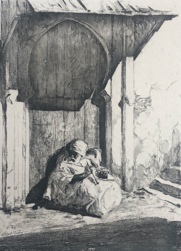 maroc_fes__almery_lobel-riche_1880-1950__le_fumeur_1918__orientaliste_2e_pipe_